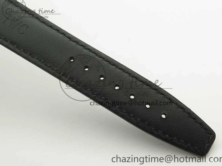 MIROTIME 1228 Portofino Automatic SS FKF 1:1 Best Edition White Dial RG Markers on Black Leather Strap A Stretchable 7141